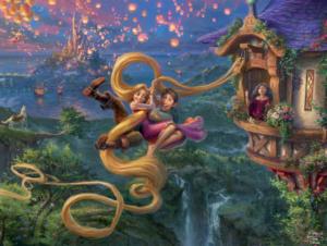 Thomas Kinkade Disney - Tangled Up In Love Disney Princess Jigsaw Puzzle By Ceaco
