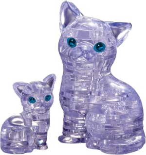 Cat & Kitten Original 3D Crystal Puzzle Cats By Bepuzzled