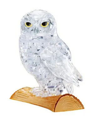 White Owl 3D Crystal Puzzle Birds By Bepuzzled