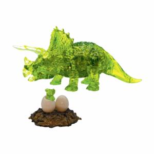 Triceratops with Baby Deluxe 3D Crystal Puzzle Dinosaurs Crystal Puzzle By Bepuzzled