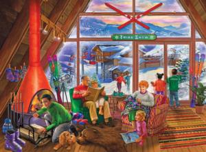 Ski Lodge Winter Jigsaw Puzzle By RoseArt