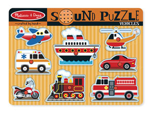 Vehicles Vehicles Chunky / Peg Puzzle By Melissa and Doug