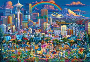 I Love Seattle Folk Art By Buffalo Games