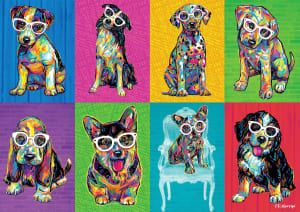 Colorblock Dogs Collage By Buffalo Games