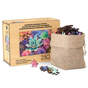 Wood Puzzle: Simple Succulent Whimsy Flower & Garden By Buffalo Games