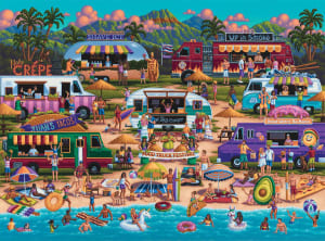 Pun Fuzzles: Hawaiian Food Truck Festival Beach & Ocean By Buffalo Games