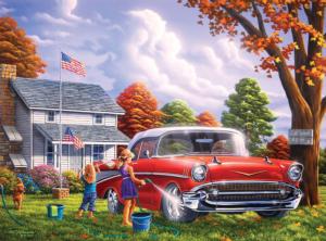 Classic Car Wash Around the House Jigsaw Puzzle By Buffalo Games