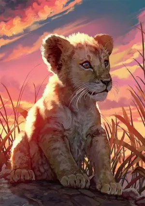 Adorable Animals:  The Lion Cub Big Cats By Buffalo Games