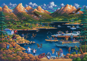 Grand Teton Folk Art By Buffalo Games