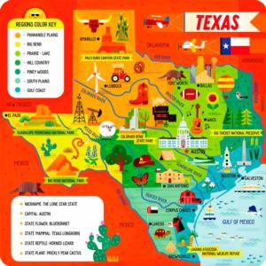 State Puzzle: Texas Maps & Geography Children's Puzzles By Buffalo Games