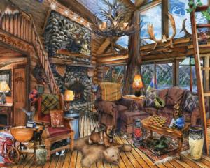 The Hunting Lodge Camping Jigsaw Puzzle By Springbok