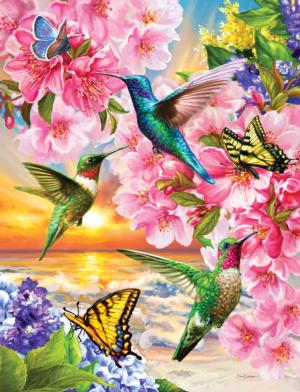 Hummingbirds Flower & Garden Jigsaw Puzzle By Springbok