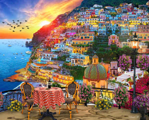 Positano Italy Sunrise & Sunset By Springbok