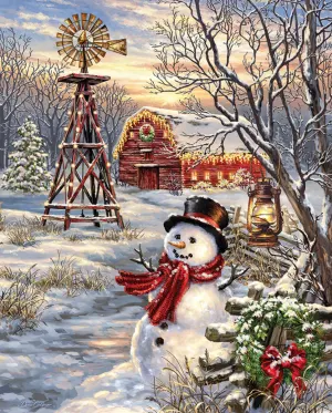 Winter Windmill Farm Christmas By Springbok