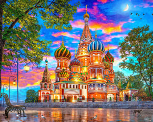 Sunset at St Basil's - Compact Box Sunrise & Sunset By Springbok