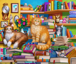 Bookshop Cats Books & Reading By Springbok