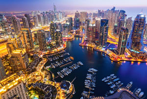 Dubai at Night Sunrise & Sunset By Castorland