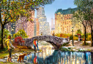 Evening Walk Through Central Park Lakes & Rivers By Castorland