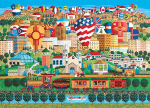 Home Country  - Albuquerque Express Folk Art By RoseArt