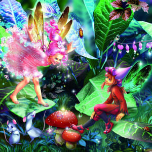 Fairies With Elves And Mice (Glitter) Fairy By Ceaco