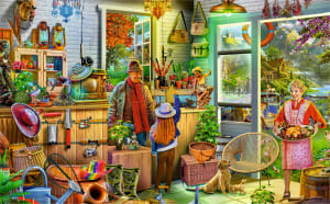 Fishing Shed - 50 Piece Mini Puzzle Around the House By Brain Tree