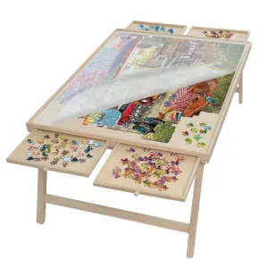 1500 Piece Puzzle Board Table with Legs & Protective Cover By Puzzle Warehouse