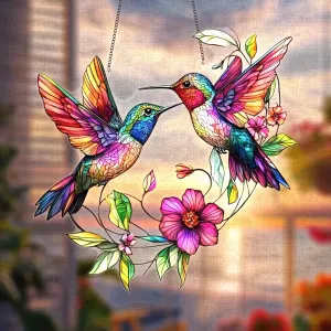 Two Hummingbirds Suncatcher By Gift Solutions