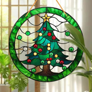 Colorful Christmas Tree Sun Catcher By Gift Solutions