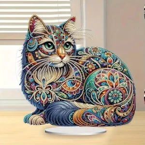Diamond Painting Gorgeous Cat - Table Decor By Gift Solutions