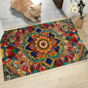 Mandala Door Mat, Non-slip By Gift Solutions