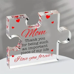 I Love You Mom - Puzzle Shaped Acrylic By Gift Solutions