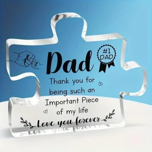 Best Dad Puzzle-Shaped Plaque - Acrylic By Gift Solutions