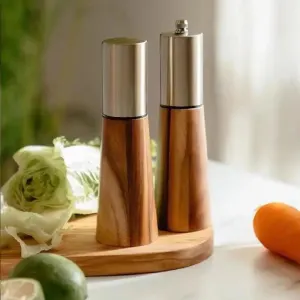 2pcs Acacia Wood Salt and Pepper Grinder Set By Gift Solutions