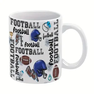 Football-Themed Ceramic Mug - 11oz By Gift Solutions