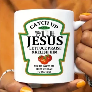 CATCH UP WITH JESUS, ceramic mug By Gift Solutions