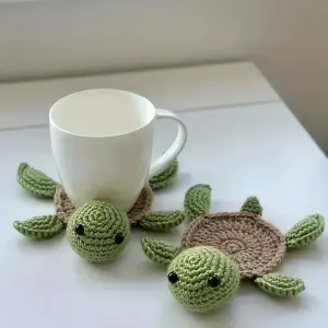 Crochet Tortoise Coasters for Drinks By Gift Solutions