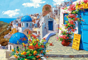 Spring in Santorini Europe By Castorland