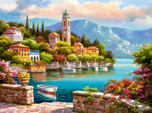 Village Clock Tower Italy By Castorland