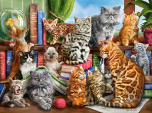 House of Cats Books & Reading Jigsaw Puzzle By Castorland