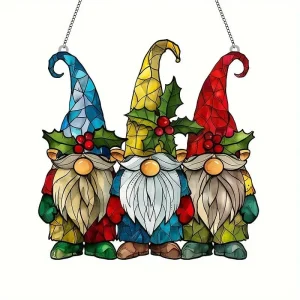 Christmas Gnome Suncatcher Decoration By Gift Solutions