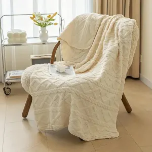 Cozy Plush Blanket for Bed, Couch, Travel - 70"  x 77" By Gift Solutions