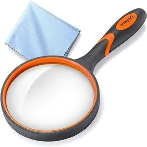 Large Magnifying Glass 10X Handheld Reading Magnifier for Seniors & Kids By Gift Solutions