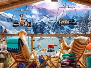 Ski Chalet Travel Games Large Piece By Ceaco