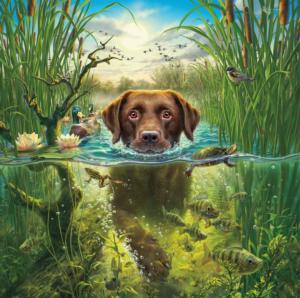 Chocolate Lab Jigsaw Puzzle By Ceaco