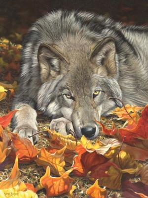 Wolfs Contemplation Fall Jigsaw Puzzle By Ceaco