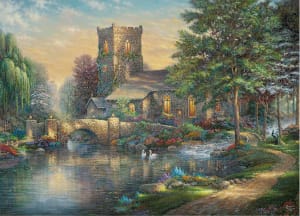 Thomas Kinkade - Willow Wood Chapel Landscape By Ceaco