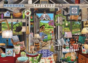 Antique Barn Shopping Jigsaw Puzzle By Ceaco