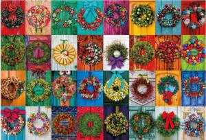 Holiday Wreaths Collage Jigsaw Puzzle By Ceaco