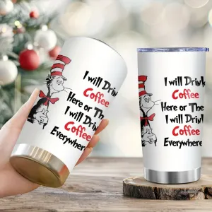 Coffee - Cat in The Hat Insulated Tumbler By Gift Solutions