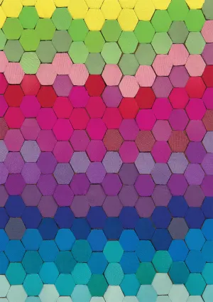 Hexagon Multicolor B Rainbow & Gradient By Buffalo Games